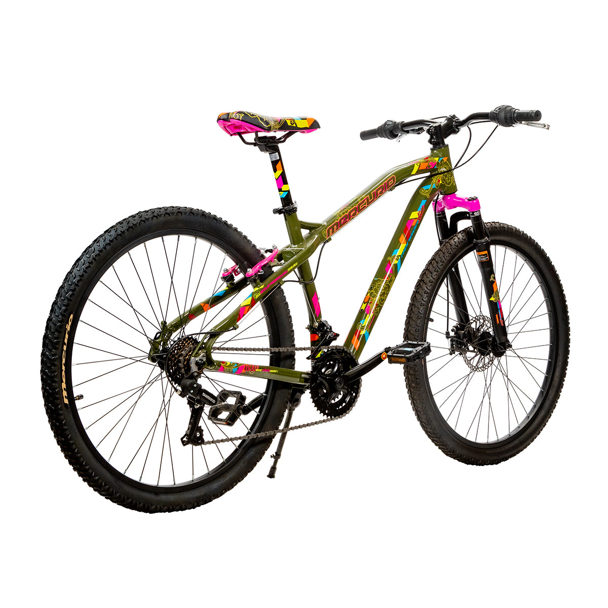 Bicicleta de montaña Mercurio Ranger Dim R26 3x7v M-17" Verde-rosa