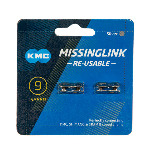 Conector para cadena de bicicleta KMC MissingLink 9v Reusable 1 par